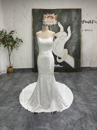 fitted lace wedding dress