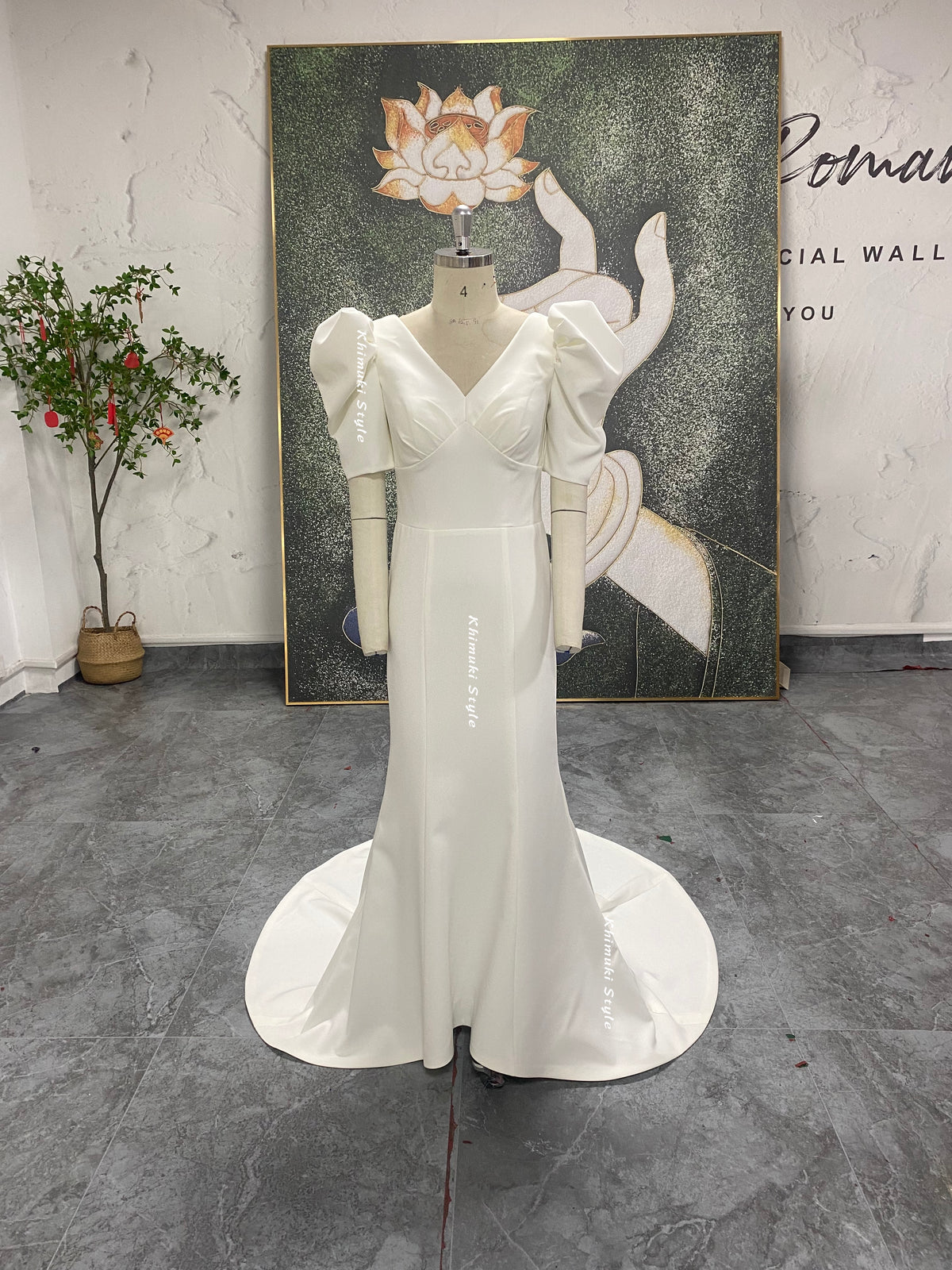 half sleeve wedding dress