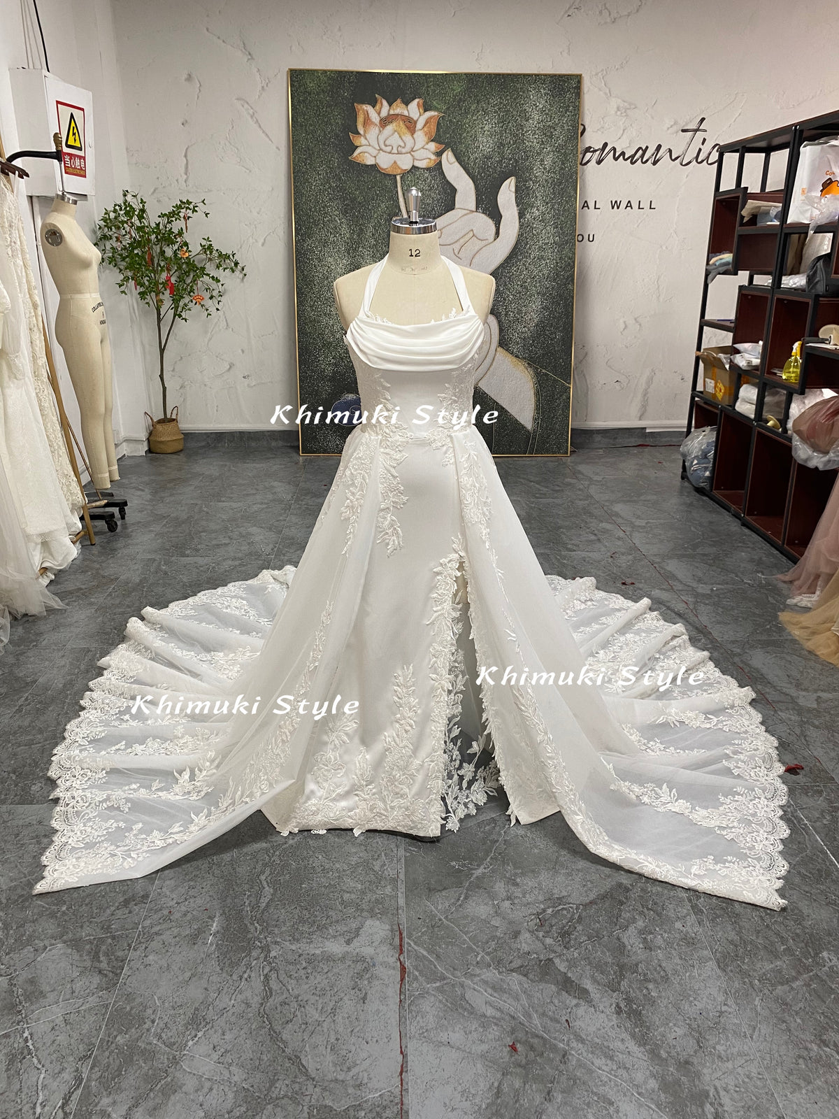 halter neckline wedding dress