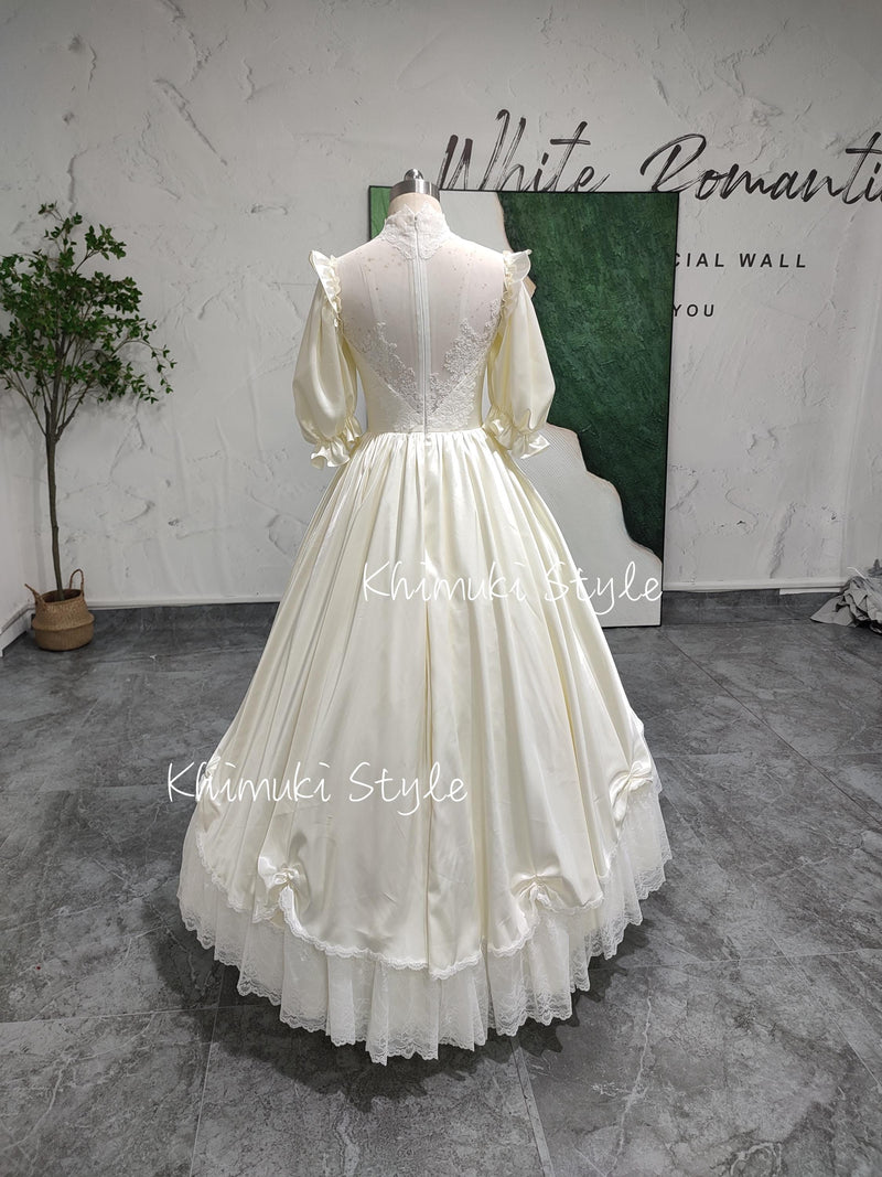 cream bridal dress