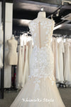 custom French lace wedding dress
