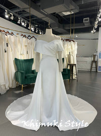 Simple Off Shoulder Wedding Dress