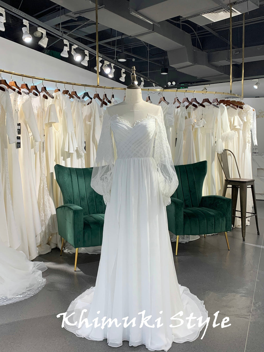 Long Sleeve Boho Wedding Dress