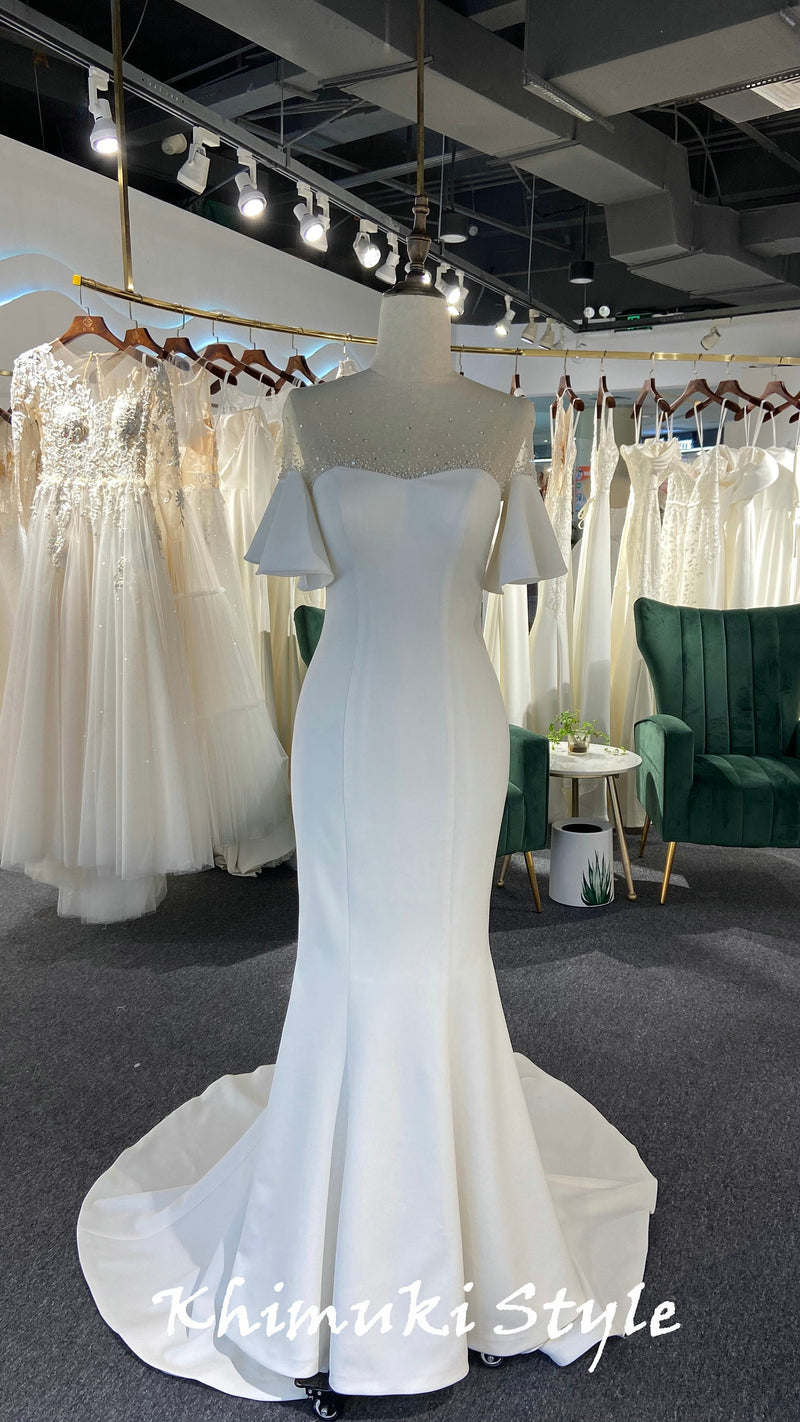 Fit and Flare Boho Sleeve Wedding Dress