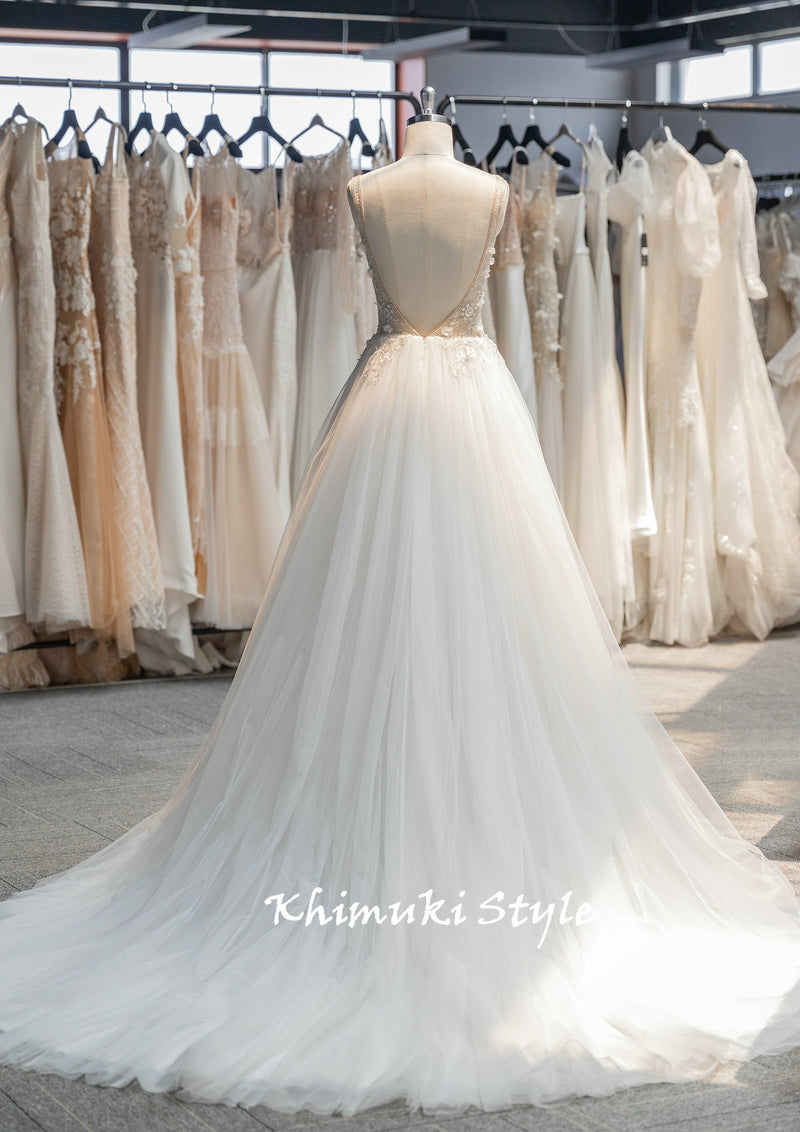 Tulle Skirt Summer Wedding Dress