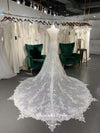 Fit and Flare Sheer Back Lace Wedding Dress