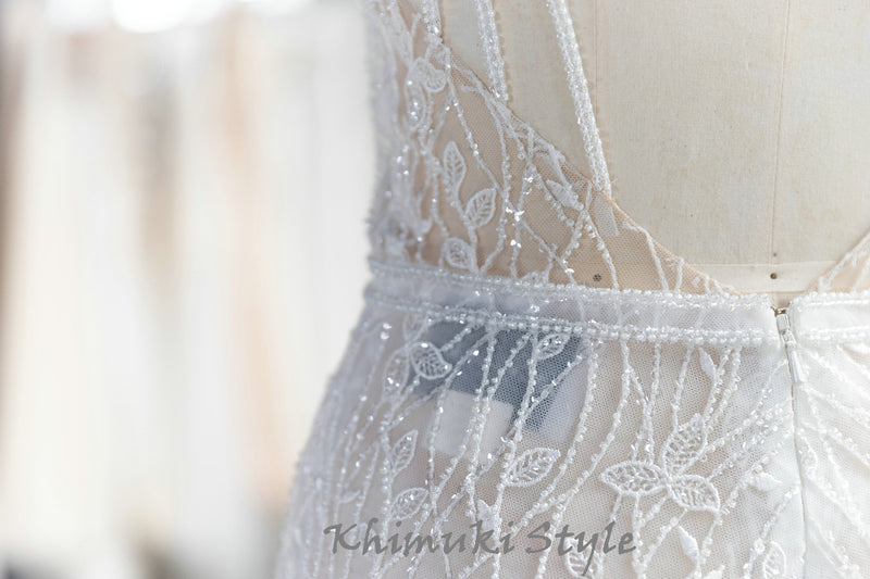 Mermaid Sexy Back Sparkle Wedding Dress