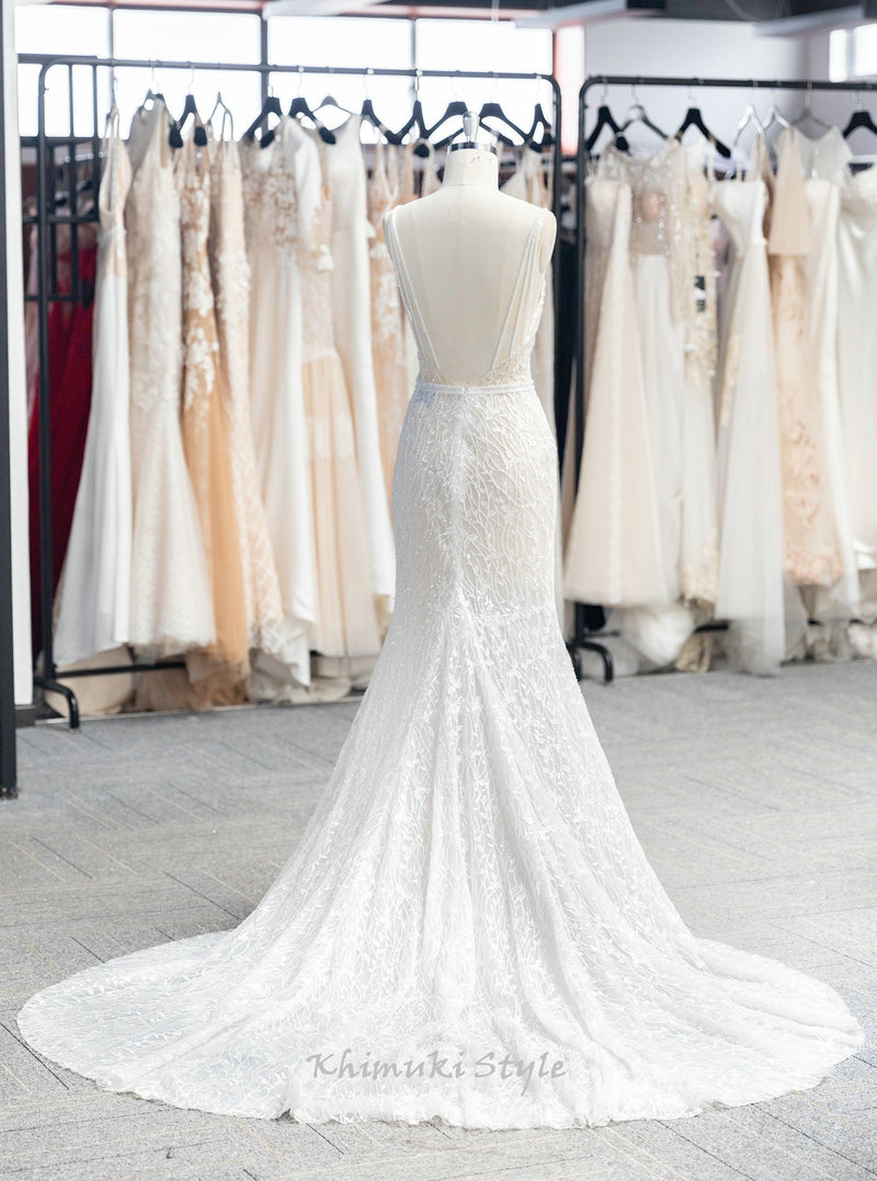 Mermaid Sexy Back Sparkle Wedding Dress