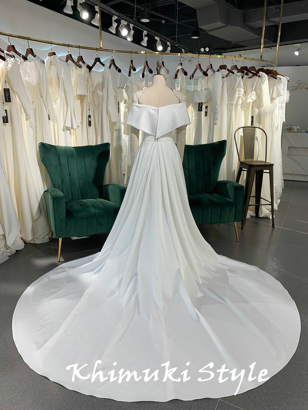 Simple Off Shoulder Wedding Dress