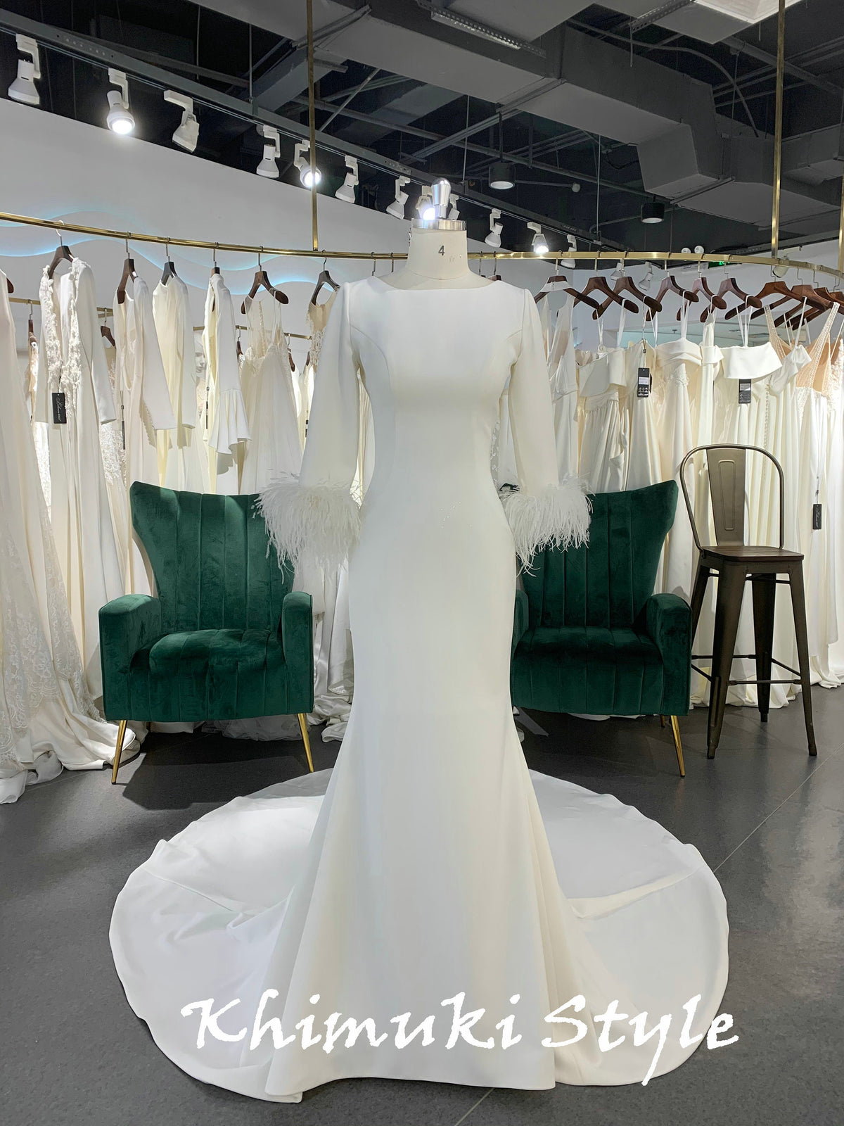 Fit and Flare Long Sleeve Wedding Dress