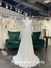 A line Long Sleeve Ivory Wedding Dress