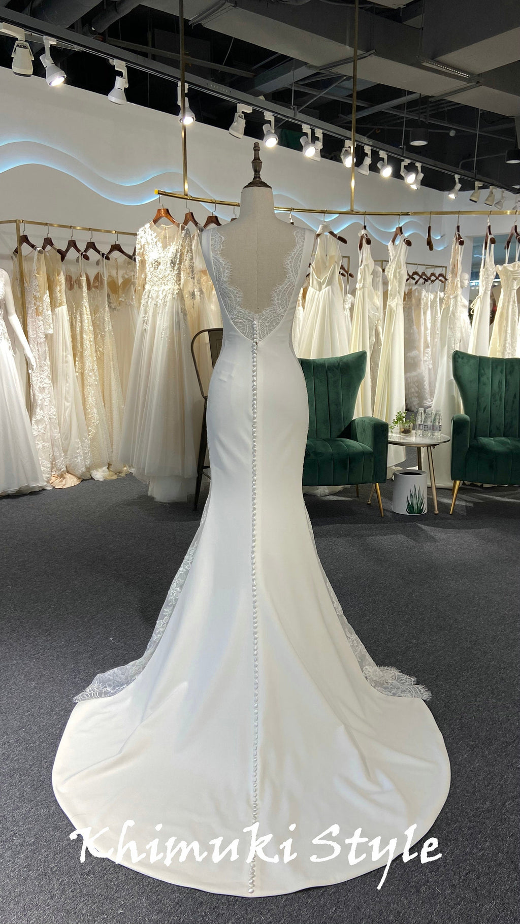 Fit and Flare Boat Neckline Wedding Dress