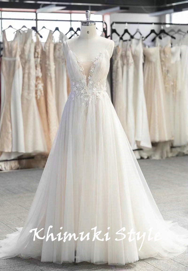 High Quality Soft Tulle Summer Wedding Dress