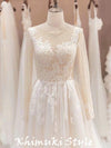 Long Sleeve Sheer Wedding Dress
