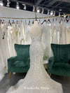 Mermaid Cream Lace Wedding Dress