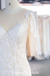 Classic Mermaid Half Sleeve Lace Wedding Dress