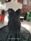 Mermaid Black Lace Wedding Dress