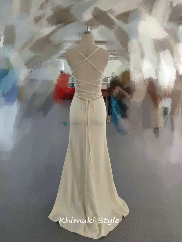 Discount Fit and Flare Summer Wedding Dress