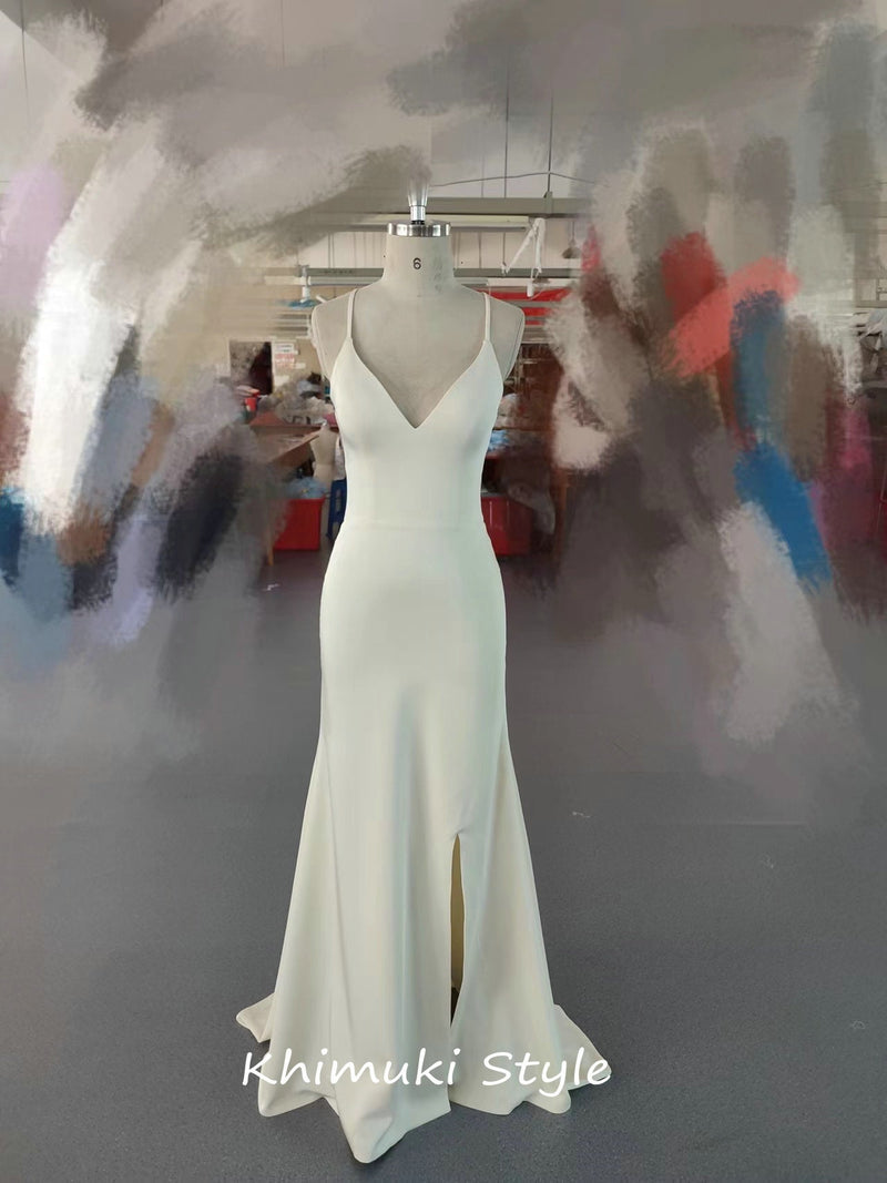 Discount Fit and Flare Summer Wedding Dress