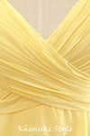 Knee Length Halter Neckline Yellow Bridesmaid Dress