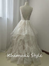 Fashion Tiered Skirt Wedding Dress