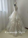 Fashion Tiered Skirt Wedding Dress