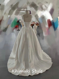 Ball Gown Square Neckline Wedding Dress