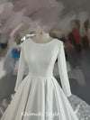 Long Sleeve Low Back Wedding Dress