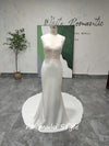 Spaghetti Straps Sheath Summer Wedding Dress