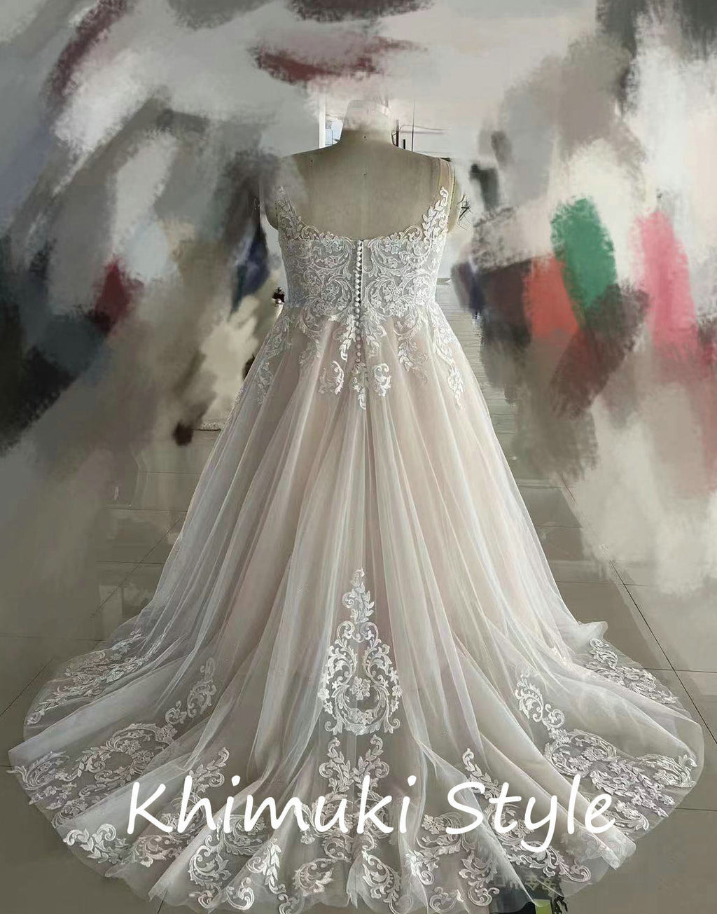 Plus Size French Lace Summer Wedding Dress