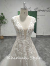 Sexy Slit Cap Sleeve Sheer Lace Wedding Dress, Summer Wedding Dress