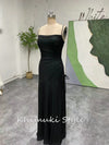 Square Neck Vintage Green Prom Dress