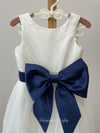 Cute Girls Birthday Party Dress,Navy Blue Flower Girl Dress