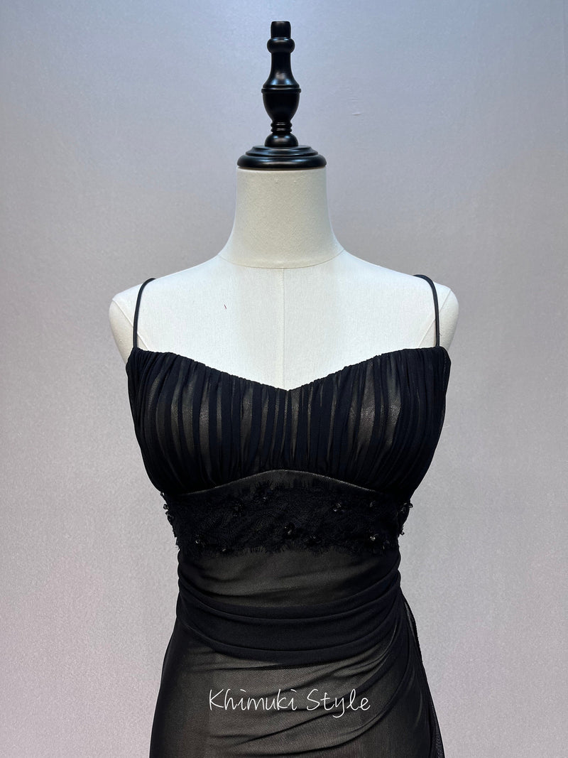 Fitted Black and White Vintage Party Dress