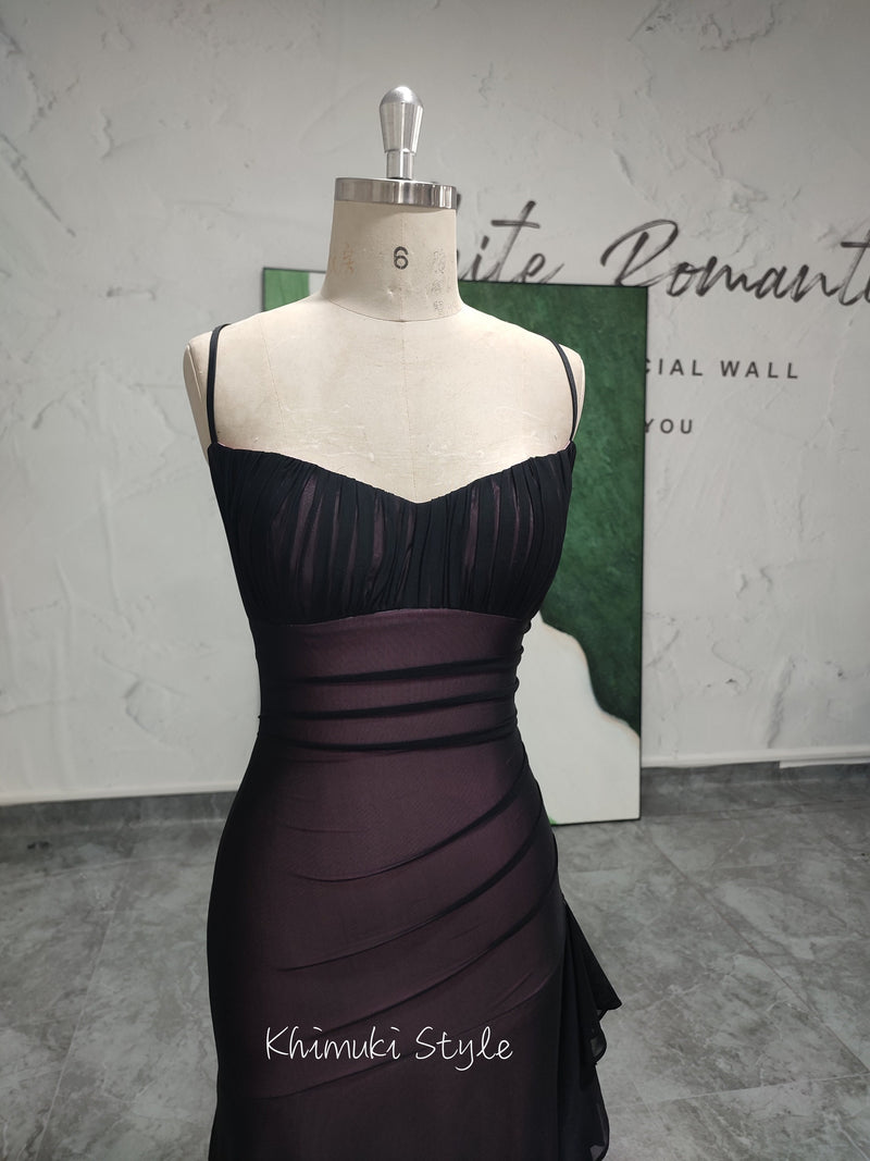 Black and Pink Vintage Party Dress,Vintage 90's Prom Dress