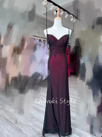 Red and Black Vintage 90S Prom Dress