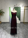 Square Neckline Black and Red Vintage Party Dress,Slit 90S Party Dress