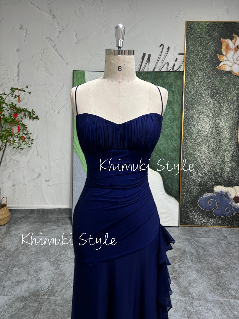 Vintage 90S Navy Blue Prom Dress
