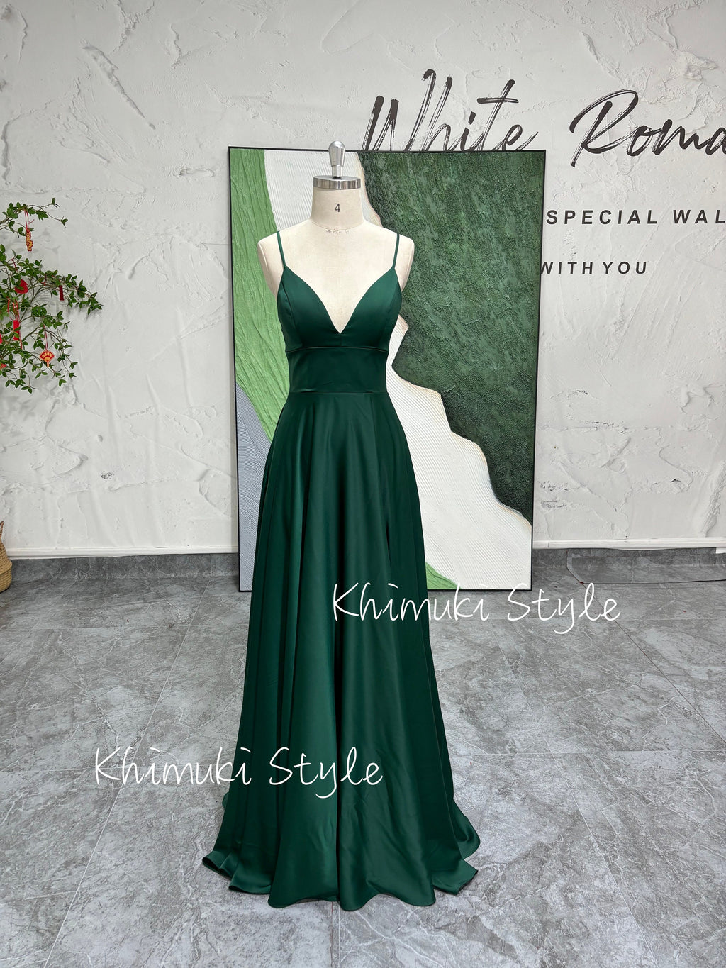 Sexy Slit V-neckline Party Dress,Blue Prom Dress,Green Prom Dress,Burgundy Prom Dress,Caramel Prom Dress