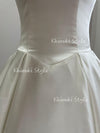 Ball Gown Soft Satin Wedding Dress,V Waistline Wedding Dress