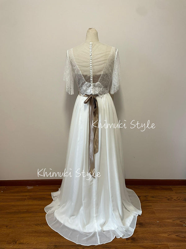 Boho Wedding Dress,Vintage Wedding Dress,Colorful Wedding Dress