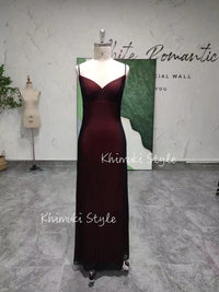 Simple Spaghetti Straps Red and Black Party Dress