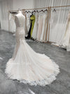 Mermaid Champagne Lace Wedding Dress,Colorful Wedding Dress