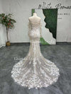 Mermaid Long Sleeve Wedding Dress,Fit and Flare Lace Wedding Dress