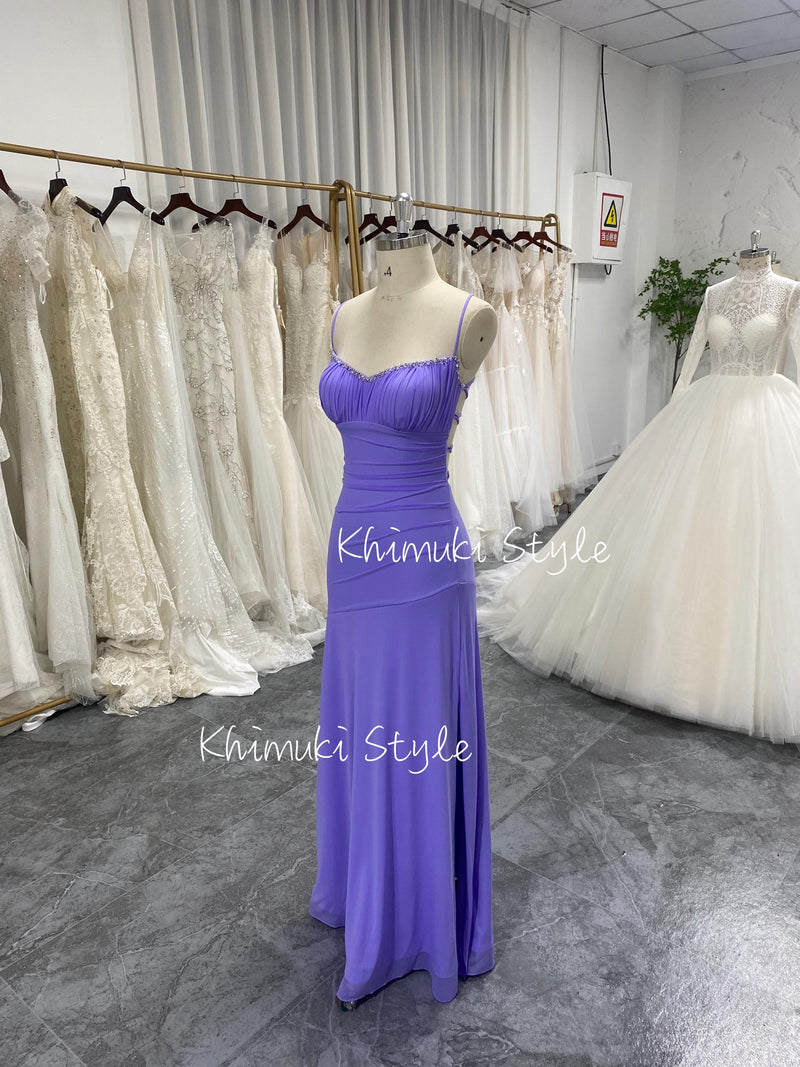 Sheath Lavender Vintage Prom Dress