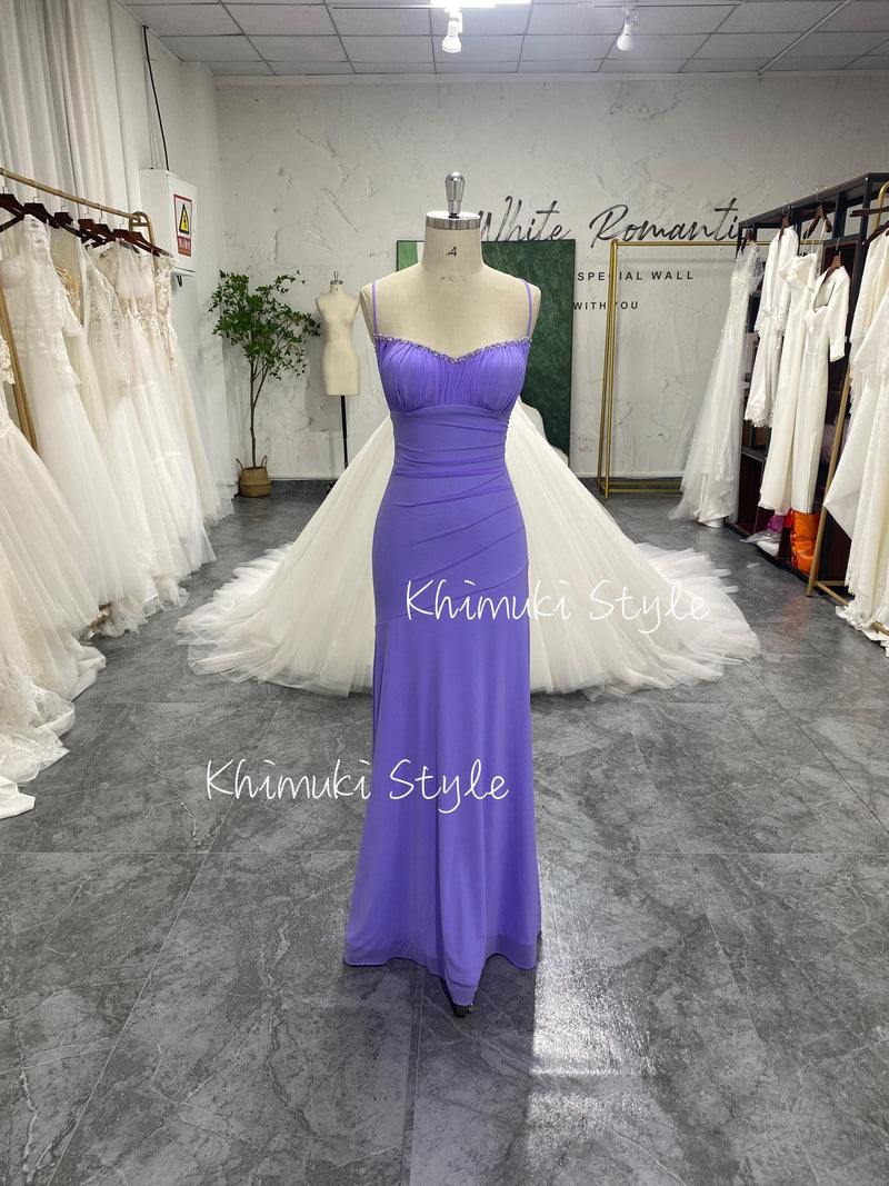 Sheath Lavender Vintage Prom Dress