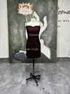 Vintage Short Homecoming Dress,Black and Red 90S Mini Party Dress