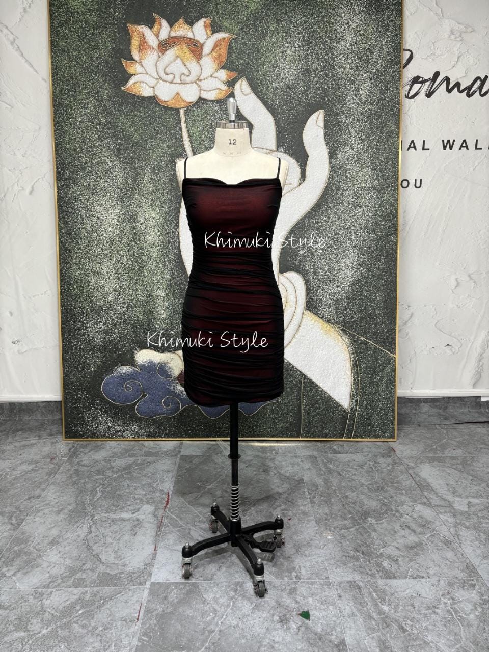 Vintage Short Homecoming Dress,Black and Red 90S Mini Party Dress