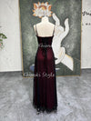 Handmade Beaded Prom Dress,Vintage Black and Red Party Dress