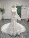 Mermaid Sheer Lace Wedding Dress